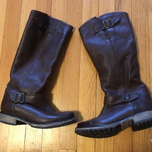 Brown steve madden leather boots